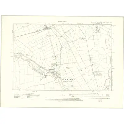 1909 Map of Yorkshire CLXII.SW, 1911 Print