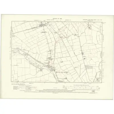 1926 Map of Yorkshire CLXII.SW, 1929 Print