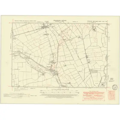 1946 Map of Yorkshire CLXII.SW, 1951 Print