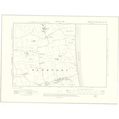 1909 Map of Yorkshire CLXIII.NW, 1912 Print