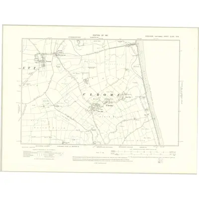 1909 Map of Yorkshire CLXIII.SW, 1911 Print