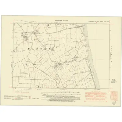 1946 Map of Yorkshire CLXIII.SW, 1952 Print