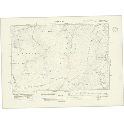 1907 Map of Yorkshire CLXIV.SW, 1911 Print