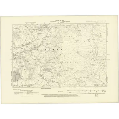 1906 Map of Yorkshire CLXIX.NW, 1910 Print