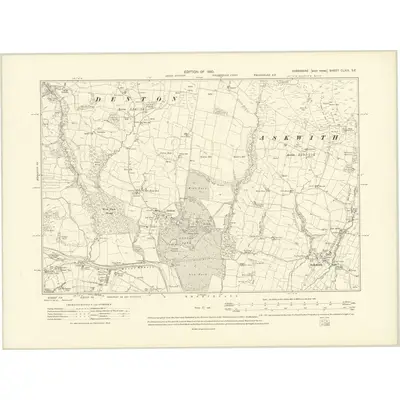 1907 Map of Yorkshire CLXIX.SE, 1910 Print