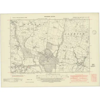 1938 Map of Yorkshire CLXIX.SE, 1948 Print