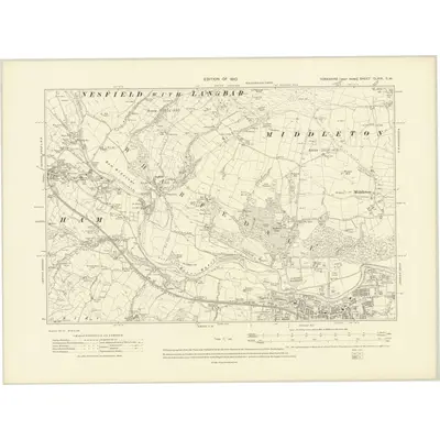 1907 Map of Yorkshire CLXIX.SW, 1910 Print