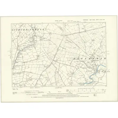 1892 Map of Yorkshire CLXVI.NW, 1896 Print