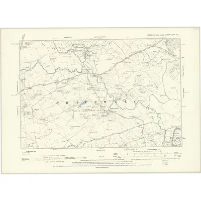 1892 Map of Yorkshire CLXVI.SE, 1896 Print