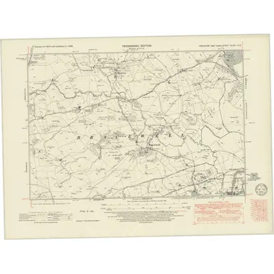 1938 Map of Yorkshire CLXVI.SE, 1949 Print