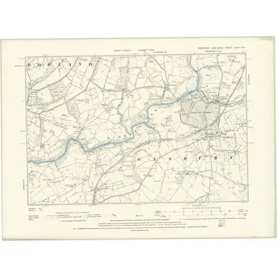 1892 Map of Yorkshire CLXVI.SW, 1896 Print