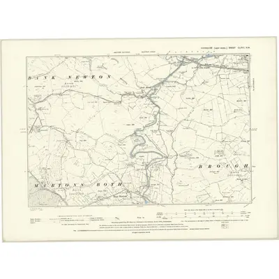 1892 Map of Yorkshire CLXVII.NW, 1896 Print