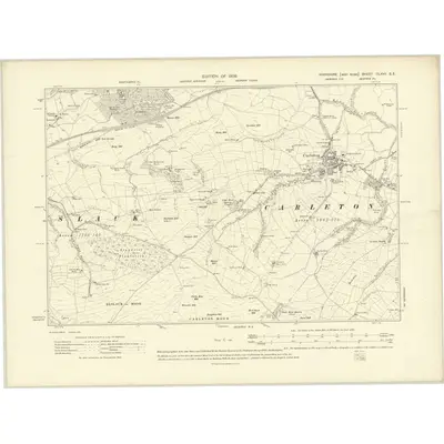 1907 Map of Yorkshire CLXVII.SE, 1909 Print