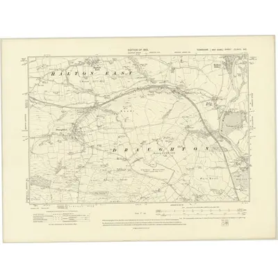 1907 Map of Yorkshire CLXVIII.NE, 1910 Print