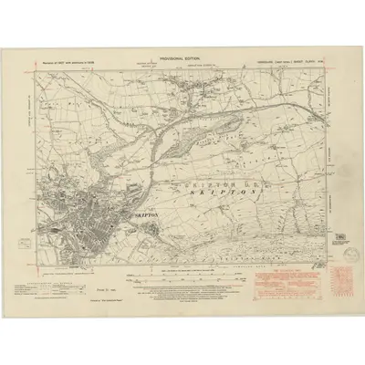 1938 Map of Yorkshire CLXVIII.NW, 1950 Print