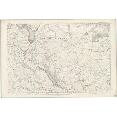 1889 Map of Yorkshire CLXX, 1893 Print