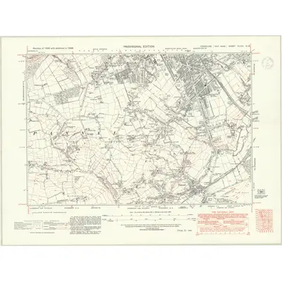 1938 Map of Yorkshire CLXXI.NW, 1947 Print