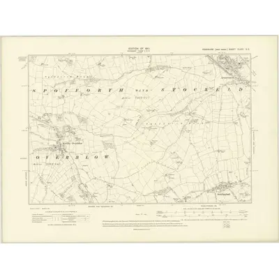 1907 Map of Yorkshire CLXXI.SE, 1910 Print