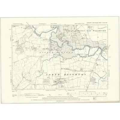 1891 Map of Yorkshire CLXXII.NW, 1895 Print