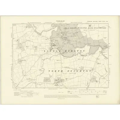 1907 Map of Yorkshire CLXXII.NW, 1910 Print