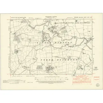 1950 Map of Yorkshire CLXXII.NW, 1952 Print