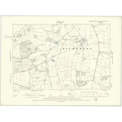 1891 Map of Yorkshire CLXXII.SE, 1895 Print