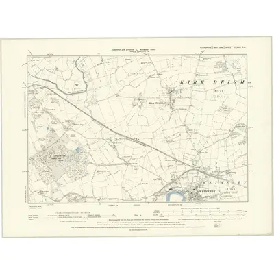 1891 Map of Yorkshire CLXXII.SW, 1895 Print