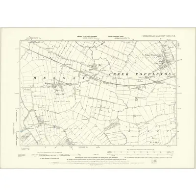 1891 Map of Yorkshire CLXXIII.NE, 1895 Print