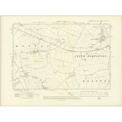 1907 Map of Yorkshire CLXXIII.NE, 1910 Print