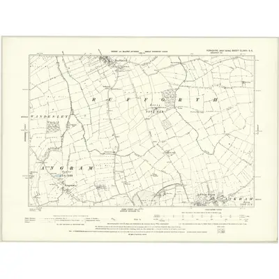 1891 Map of Yorkshire CLXXIII.SE, 1895 Print
