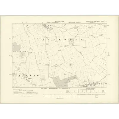1907 Map of Yorkshire CLXXIII.SE, 1910 Print