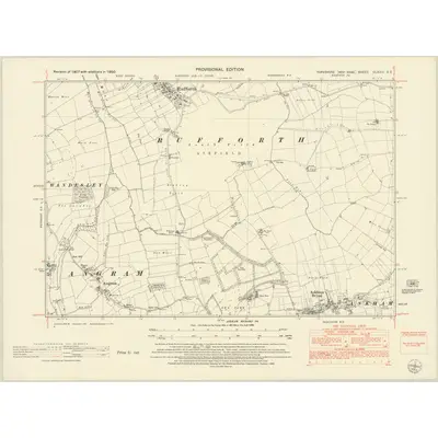 1950 Map of Yorkshire CLXXIII.SE, 1953 Print