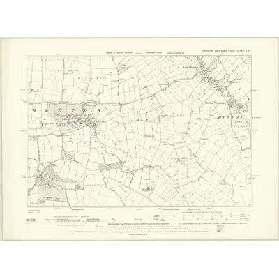 1891 Map of Yorkshire CLXXIII.SW, 1895 Print