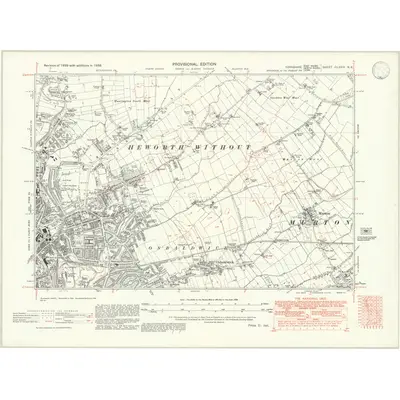 1938 Map of Yorkshire CLXXIV.NE, 1946 Print