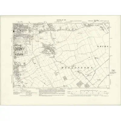 1929 Map of Yorkshire CLXXIV.SE, 1931 Print