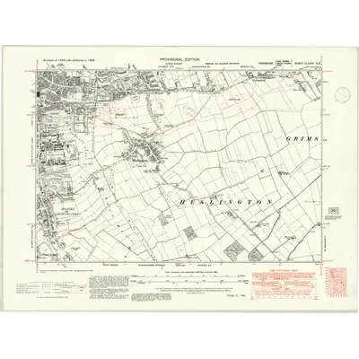 1938 Map of Yorkshire CLXXIV.SE, 1946 Print
