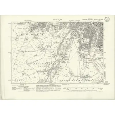 1929 Map of Yorkshire CLXXIV.SW, 1932 Print