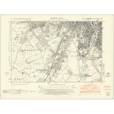 1950 Map of Yorkshire CLXXIV.SW, 1952 Print
