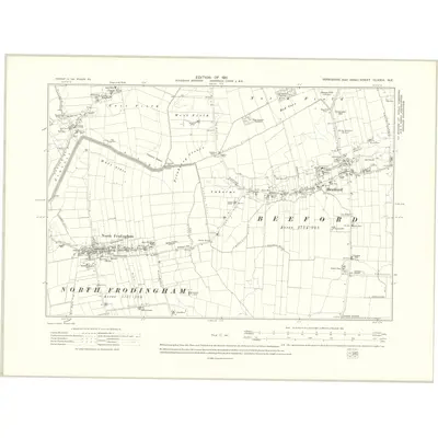 1909 Map of Yorkshire CLXXIX.NE, 1911 Print