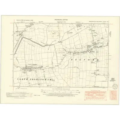 1948 Map of Yorkshire CLXXIX.NE, 1951 Print