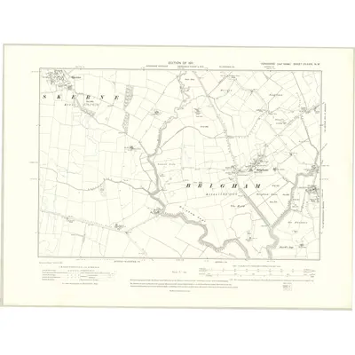1909 Map of Yorkshire CLXXIX.NW, 1911 Print