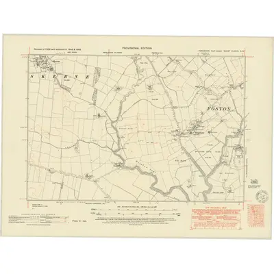 1946 Map of Yorkshire CLXXIX.NW, 1951 Print