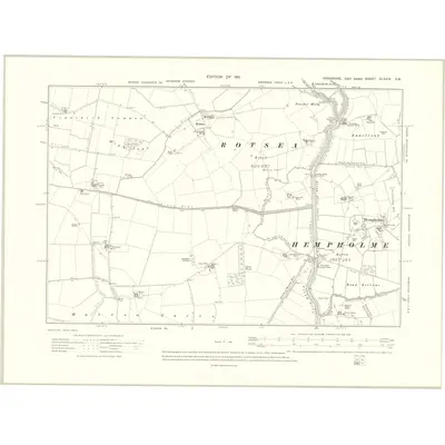 1908 Map of Yorkshire CLXXIX.SW, 1911 Print