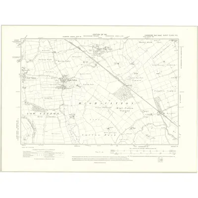 1909 Map of Yorkshire CLXXV.NE, 1911 Print