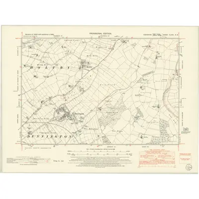 1950 Map of Yorkshire CLXXV.NW, 1952 Print