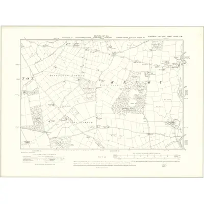 1909 Map of Yorkshire CLXXV.SW, 1911 Print