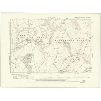 1926 Map of Yorkshire CLXXVI.NE, 1929 Print