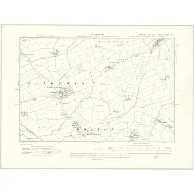 1909 Map of Yorkshire CLXXVI.NW, 1911 Print
