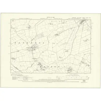 1926 Map of Yorkshire CLXXVI.NW, 1929 Print