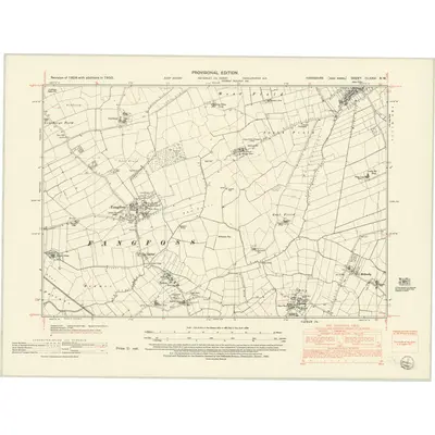 1950 Map of Yorkshire CLXXVI.NW, 1952 Print